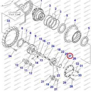 Пробка Крышки Редуктора 20Y-27-22250 Komatsu Pc300-7