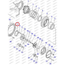 Гайка Бортового Редуктора 20Y-27-22261 Komatsu Pc200-7, Pc220-7, Pc220-8