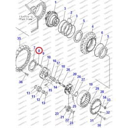 Стопорная Пластина (Замок Гайки) 20Y-27-22270 Komatsu Pc200-8, Pc200-7, Pc220-7