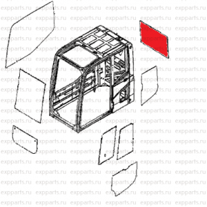 Стекло заднее  20Y-54-11270 Komatsu PC-7