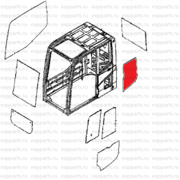 Стекло за дверью 20Y-54-35121 Komatsu PC-6