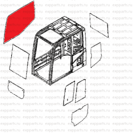 Стекло правое  20Y-54-35132 Komatsu PC-6