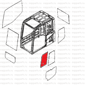 Стекло двери переднее  20Y-54-52850 Komatsu PC-7