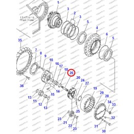 Вал Редуктора Хода 22U-27-21110 Komatsu Pc220-7, Pc220-8