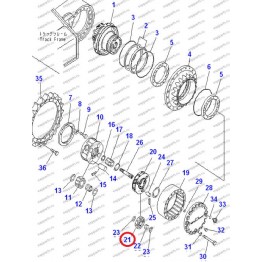 Сателлит, Шестерня Планетарная 22U-27-21120 Komatsu Pc220-7, Pc220-8