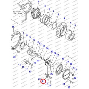 Сателлит, Шестерня Планетарная 22U-27-21120 Komatsu Pc220-7, Pc220-8