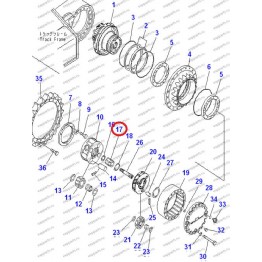 Шестерня Солнечная 22U-27-21130 Komatsu Pc220-7, Pc220-8