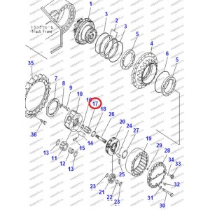 Шестерня Солнечная 22U-27-21130 Komatsu Pc220-7, Pc220-8