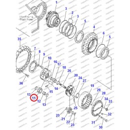 Сателлит, Шестерня Планетарная 22U-27-21140 Komatsu Pc220-7, Pc220-8