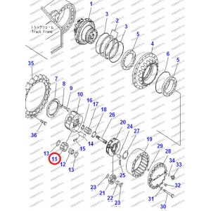 Сателлит, Шестерня Планетарная 22U-27-21140 Komatsu Pc220-7, Pc220-8