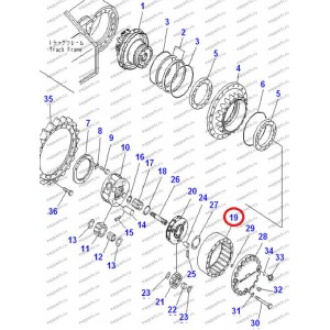 Венец Зубчатый (Корпус Редуктора Хода) 22U-27-21152 Komatsu Pc220-7, Pc220-8