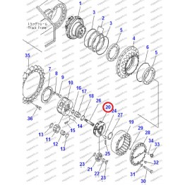 Блок Сателлитов, Водило Редуктора Хода 22U-27-21161 Komatsu Pc220Lc-8, Pc220-8, Pc220-7, Pc220Lc-7