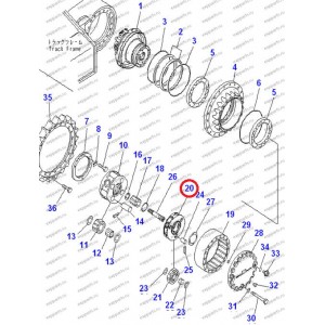 Блок Сателлитов, Водило Редуктора Хода 22U-27-21161 Komatsu Pc220Lc-8, Pc220-8, Pc220-7, Pc220Lc-7
