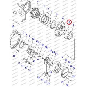 Уплотнительное Кольцо 22U-27-21220 Komatsu Pc220-7, Pc220-8