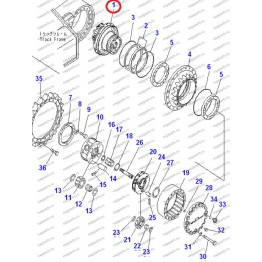 Корпус Гидромотора Хода 708-8F-04660 Komatsu Pc200-7, Pc220-7, Pc200-8, Pc220-8