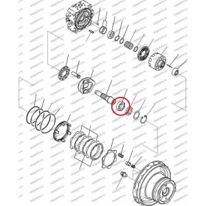 Подшипник Вала Гидромотора Хода 708-8F-12151 Komatsu Pc200-7, Pc220-7