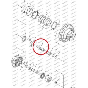 Вал Гидромотора Хода 708-8F-32110 Komatsu Pc200-6
