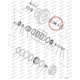 Вал Гидромотора Хода 708-8H-32120 Komatsu Pc300-7, Pc300-8